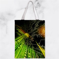 Machine Technology Circuit Electronic Computer Technics Detail Psychedelic Abstract Pattern Zipper Classic Tote Bag from ArtsNow.com Front