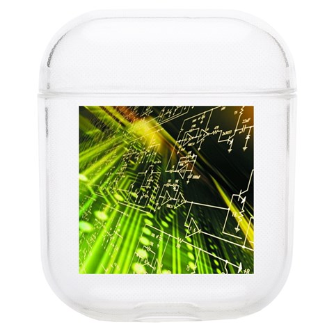 Machine Technology Circuit Electronic Computer Technics Detail Psychedelic Abstract Pattern AirPods 1/2 Case from ArtsNow.com Front