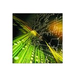 Machine Technology Circuit Electronic Computer Technics Detail Psychedelic Abstract Pattern Satin Bandana Scarf 22  x 22 