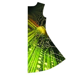 Machine Technology Circuit Electronic Computer Technics Detail Psychedelic Abstract Pattern Short Sleeve V Back Right