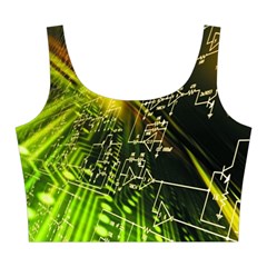 Machine Technology Circuit Electronic Computer Technics Detail Psychedelic Abstract Pattern Midi Sleeveless Dress from ArtsNow.com Top Back
