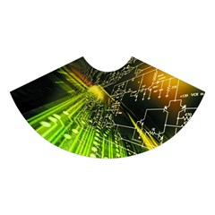 Machine Technology Circuit Electronic Computer Technics Detail Psychedelic Abstract Pattern Midi Sleeveless Dress from ArtsNow.com Skirt Front