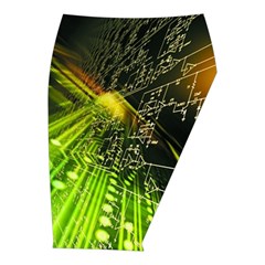 Machine Technology Circuit Electronic Computer Technics Detail Psychedelic Abstract Pattern Midi Wrap Pencil Skirt from ArtsNow.com  Front Right 