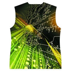 Machine Technology Circuit Electronic Computer Technics Detail Psychedelic Abstract Pattern Women s Button Up Vest from ArtsNow.com Back