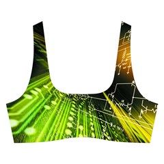 Machine Technology Circuit Electronic Computer Technics Detail Psychedelic Abstract Pattern Cross Back Hipster Bikini Set from ArtsNow.com Front