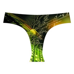 Machine Technology Circuit Electronic Computer Technics Detail Psychedelic Abstract Pattern Cross Back Hipster Bikini Set from ArtsNow.com Front Under