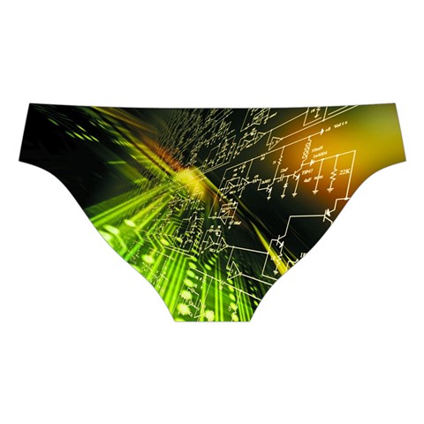Machine Technology Circuit Electronic Computer Technics Detail Psychedelic Abstract Pattern Cross Back Hipster Bikini Set from ArtsNow.com Back Under