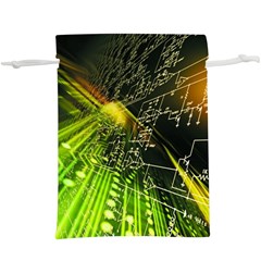 Machine Technology Circuit Electronic Computer Technics Detail Psychedelic Abstract Pattern Lightweight Drawstring Pouch (XL) from ArtsNow.com Back