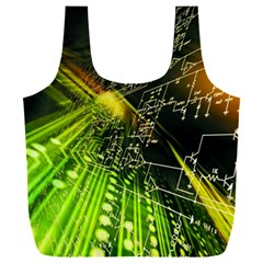 Machine Technology Circuit Electronic Computer Technics Detail Psychedelic Abstract Pattern Full Print Recycle Bag (XXL) from ArtsNow.com Back