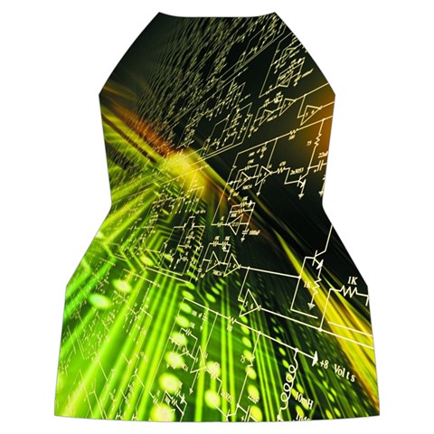 Machine Technology Circuit Electronic Computer Technics Detail Psychedelic Abstract Pattern Women s Long Sleeve Raglan T Back