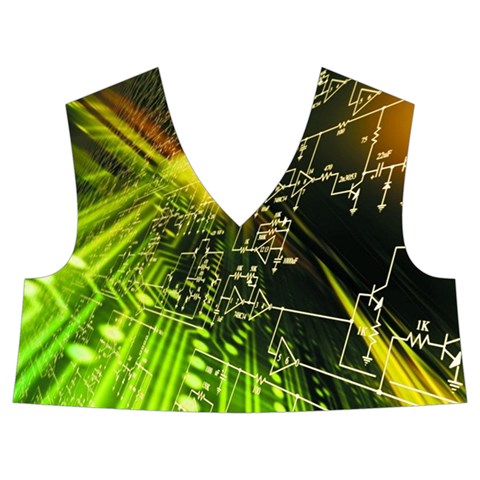 Machine Technology Circuit Electronic Computer Technics Detail Psychedelic Abstract Pattern Kids  Midi Sailor Dress from ArtsNow.com Front Top