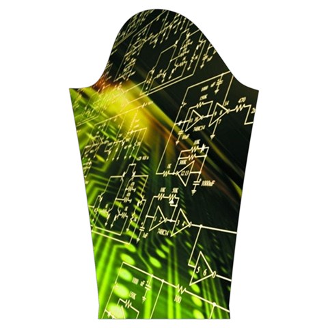 Machine Technology Circuit Electronic Computer Technics Detail Psychedelic Abstract Pattern Kids  Midi Sailor Dress from ArtsNow.com Sleeve Left