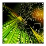 Machine Technology Circuit Electronic Computer Technics Detail Psychedelic Abstract Pattern Banner and Sign 3  x 3 