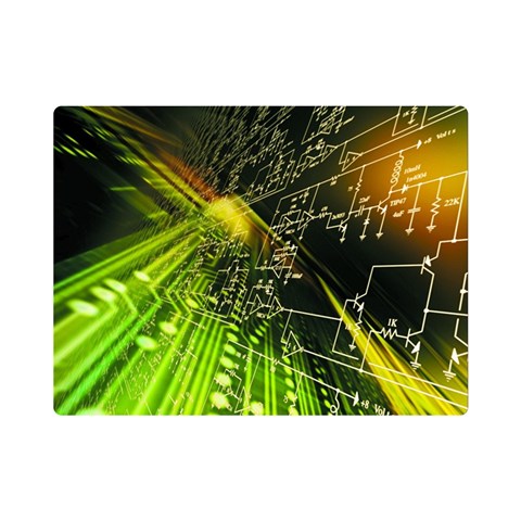 Machine Technology Circuit Electronic Computer Technics Detail Psychedelic Abstract Pattern Premium Plush Fleece Blanket (Mini) from ArtsNow.com 35 x27  Blanket Front