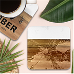 Machine Technology Circuit Electronic Computer Technics Detail Psychedelic Abstract Pattern Marble Wood Coaster (Square)