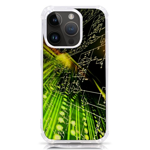Machine Technology Circuit Electronic Computer Technics Detail Psychedelic Abstract Pattern iPhone 14 Pro TPU UV Print Case from ArtsNow.com Front