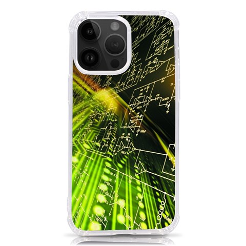 Machine Technology Circuit Electronic Computer Technics Detail Psychedelic Abstract Pattern iPhone 14 Pro Max TPU UV Print Case from ArtsNow.com Front