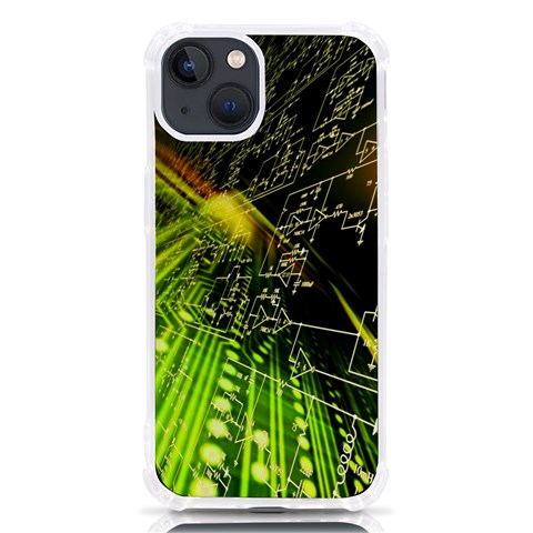 Machine Technology Circuit Electronic Computer Technics Detail Psychedelic Abstract Pattern iPhone 13 TPU UV Print Case from ArtsNow.com Front