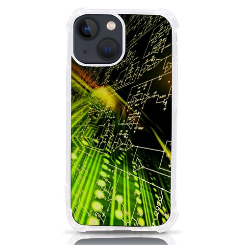 Machine Technology Circuit Electronic Computer Technics Detail Psychedelic Abstract Pattern iPhone 13 mini TPU UV Print Case from ArtsNow.com Front
