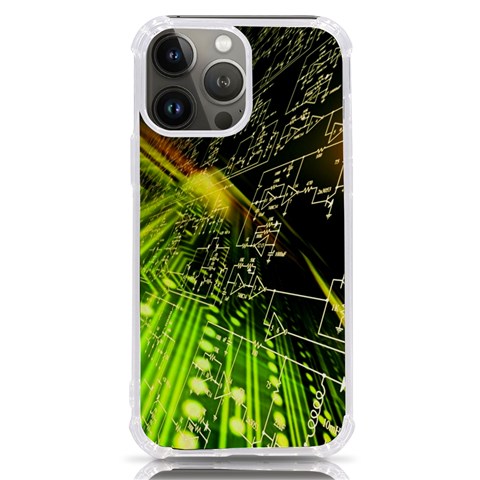 Machine Technology Circuit Electronic Computer Technics Detail Psychedelic Abstract Pattern iPhone 13 Pro Max TPU UV Print Case from ArtsNow.com Front