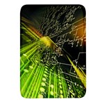 Machine Technology Circuit Electronic Computer Technics Detail Psychedelic Abstract Pattern Rectangular Glass Fridge Magnet (4 pack)