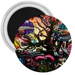 Psychedelic Funky Trippy 3  Magnets