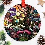 Psychedelic Funky Trippy Ornament (Round)
