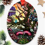 Psychedelic Funky Trippy Ornament (Oval)