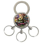 Psychedelic Funky Trippy 3-Ring Key Chain