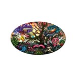 Psychedelic Funky Trippy Sticker (Oval)
