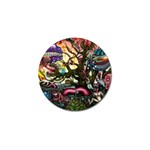 Psychedelic Funky Trippy Golf Ball Marker