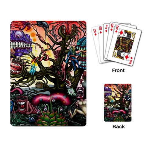 Psychedelic Funky Trippy Playing Cards Single Design (Rectangle) from ArtsNow.com Back
