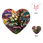 Psychedelic Funky Trippy Playing Cards Single Design (Heart)