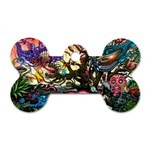 Psychedelic Funky Trippy Dog Tag Bone (One Side)
