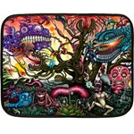 Psychedelic Funky Trippy Two Sides Fleece Blanket (Mini)
