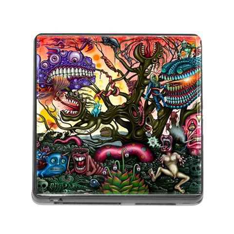 Psychedelic Funky Trippy Memory Card Reader (Square 5 Slot) from ArtsNow.com Front
