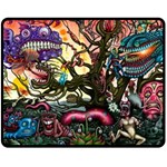 Psychedelic Funky Trippy Fleece Blanket (Medium)