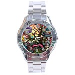 Psychedelic Funky Trippy Stainless Steel Analogue Watch