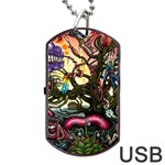 Psychedelic Funky Trippy Dog Tag USB Flash (Two Sides)