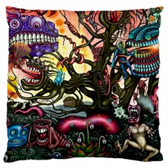 Psychedelic Funky Trippy Large Cushion Case (Two Sides) from ArtsNow.com Back