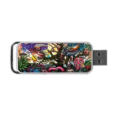 Psychedelic Funky Trippy Portable USB Flash (One Side) from ArtsNow.com Front