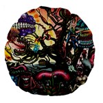 Psychedelic Funky Trippy Large 18  Premium Round Cushions