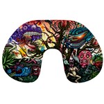 Psychedelic Funky Trippy Travel Neck Pillow