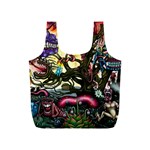 Psychedelic Funky Trippy Full Print Recycle Bag (S)