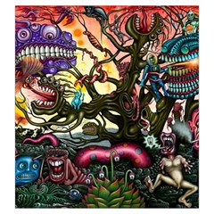 Psychedelic Funky Trippy Drawstring Pouch (Large) from ArtsNow.com Back