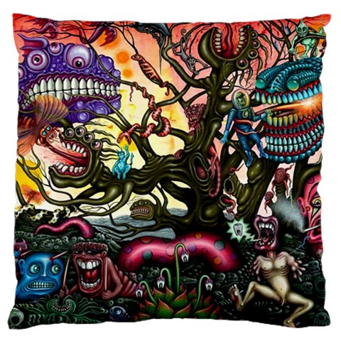 Psychedelic Funky Trippy Standard Premium Plush Fleece Cushion Case (One Side) from ArtsNow.com Front