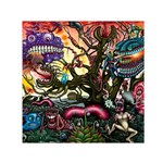 Psychedelic Funky Trippy Square Satin Scarf (30  x 30 )