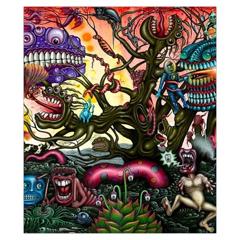 Psychedelic Funky Trippy Drawstring Pouch (XS) from ArtsNow.com Front