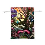Psychedelic Funky Trippy Lightweight Drawstring Pouch (S)
