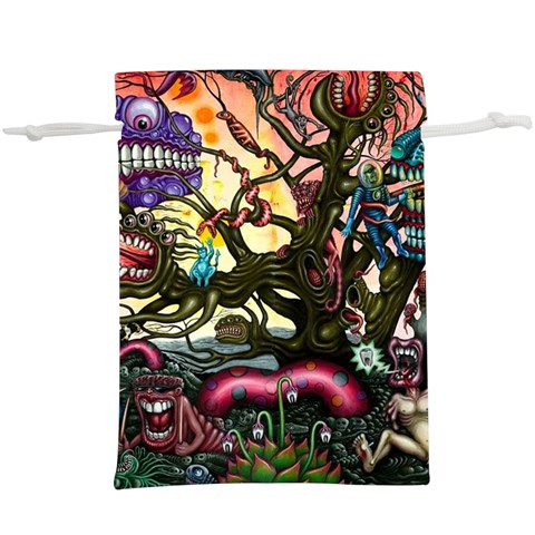 Psychedelic Funky Trippy Lightweight Drawstring Pouch (XL) from ArtsNow.com Front